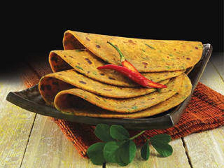 Methi Paratha prepared